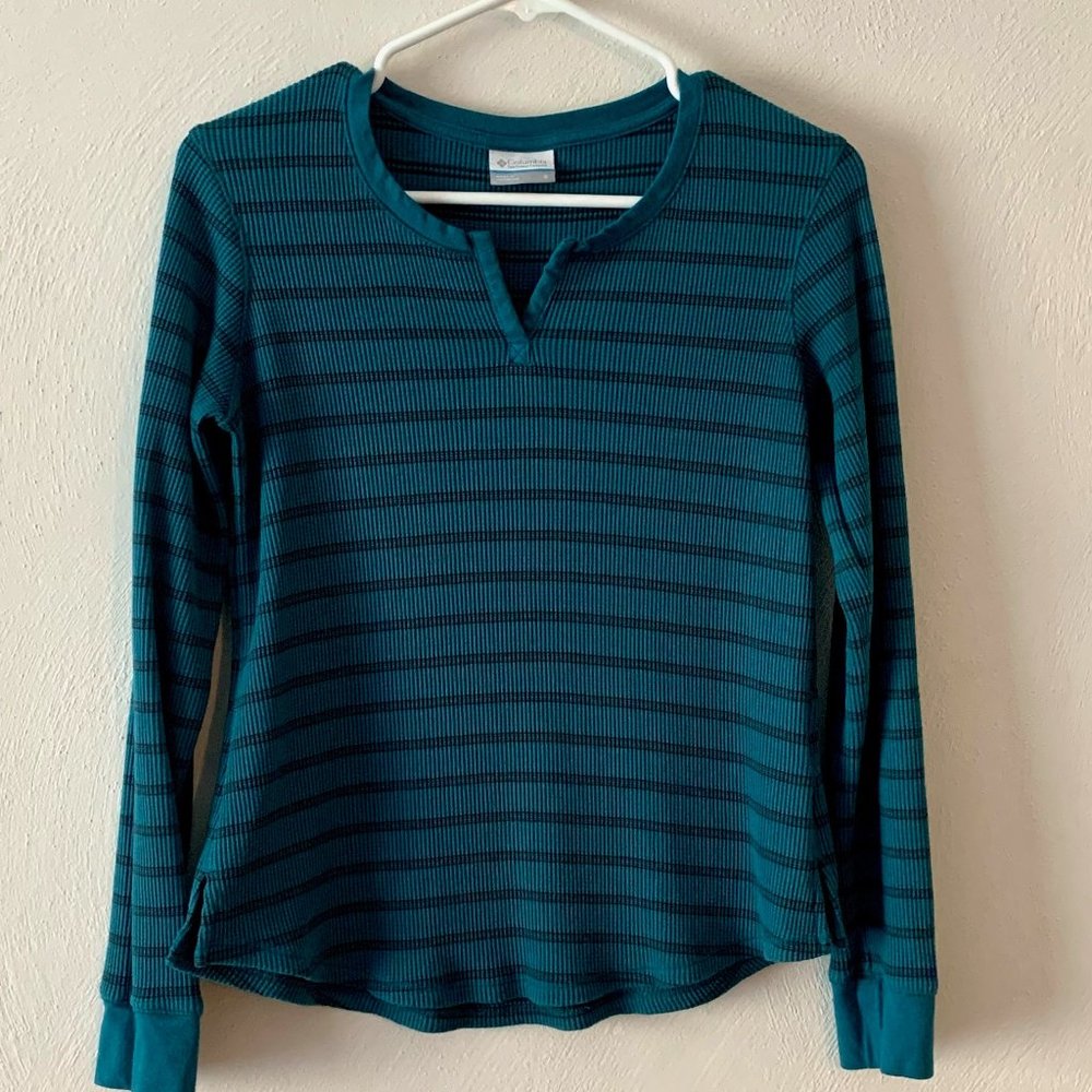 Columbia Blue Long-Sleeve Shirt Women's Small